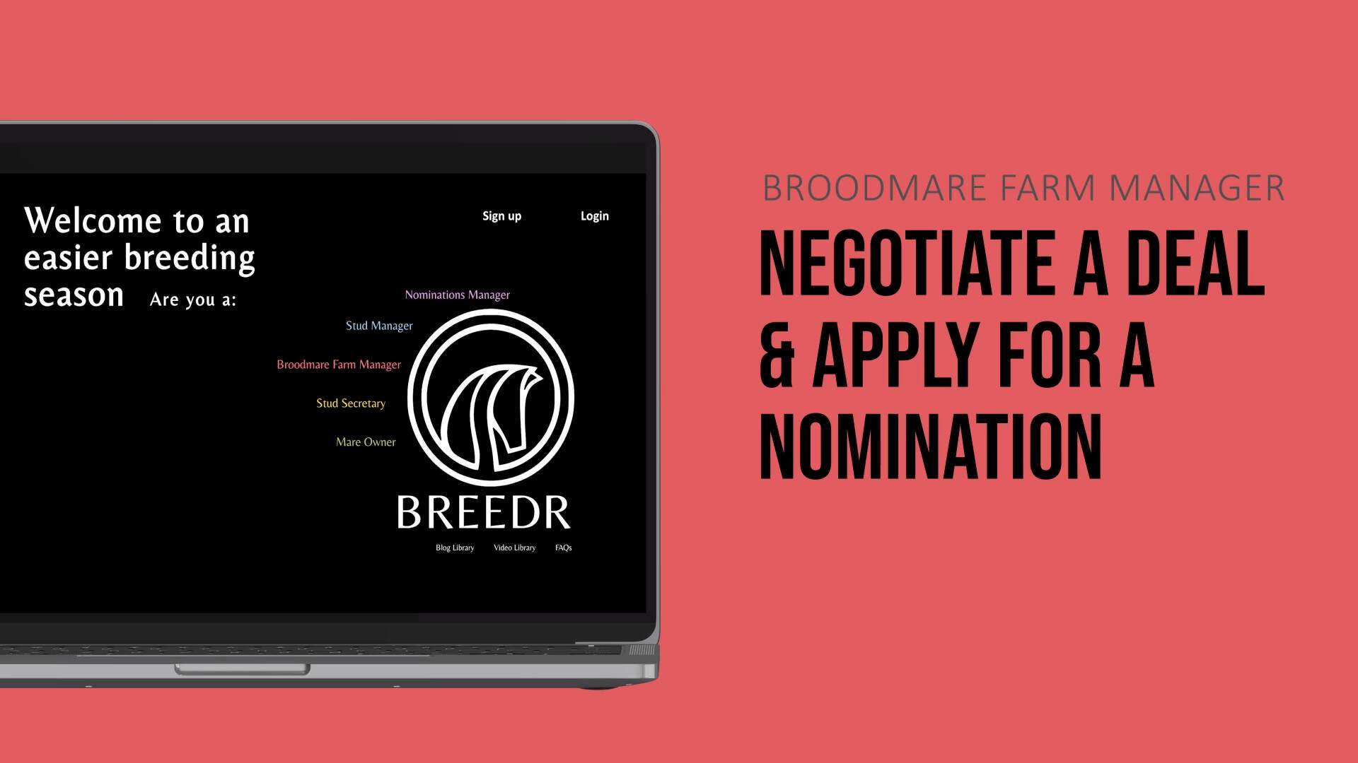 Broodmare farm manager Negotiate a deal apply for a nomination